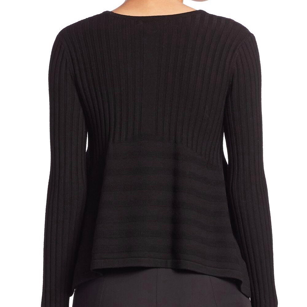SOLD Opening Ceremony Black Peplum Sweater Size L - Picture 3 of 7